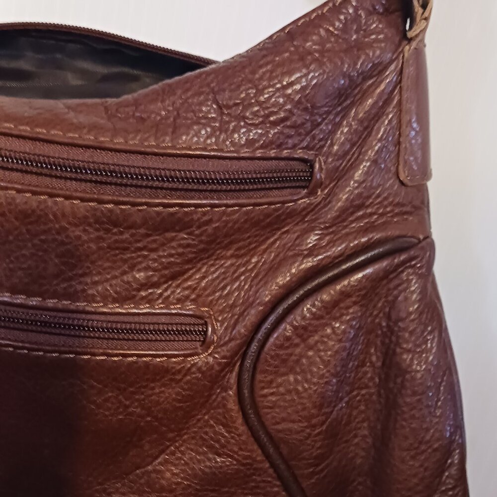 Vintage Auburn Italian Leather Handbag
